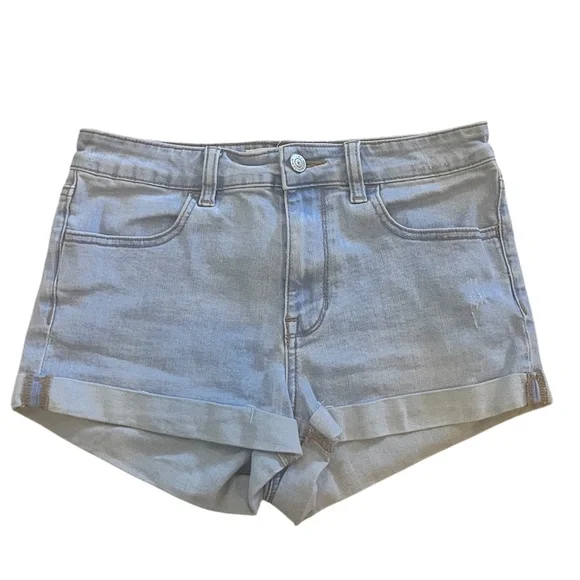 PacSun High Rise Super Stretch Shortie Denim Shorts | Size 26 Waist - Picture 2 of 5